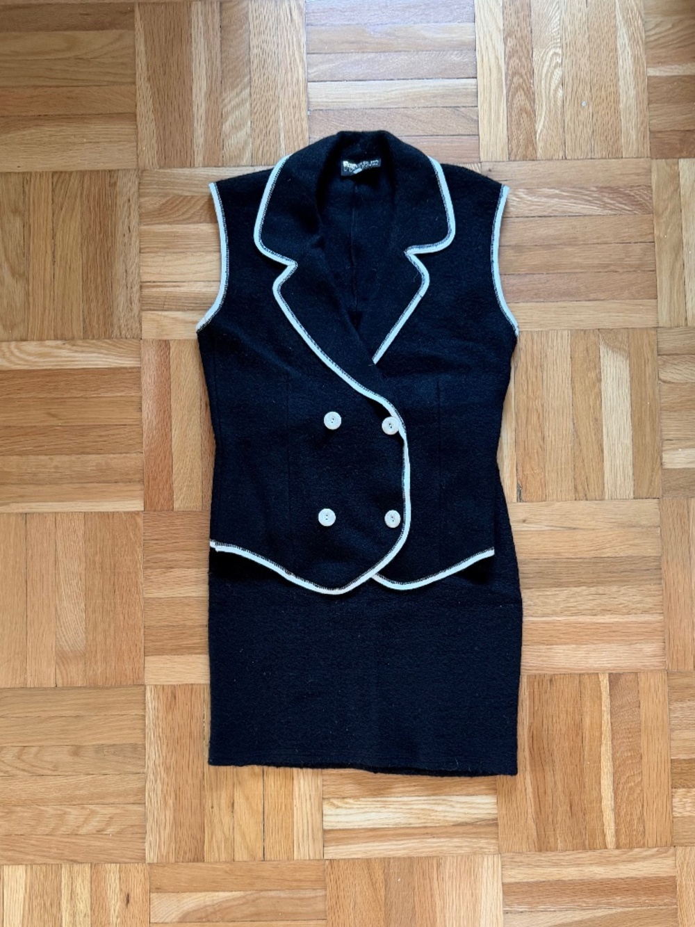 Vintage Wool Skirt and Vest Set